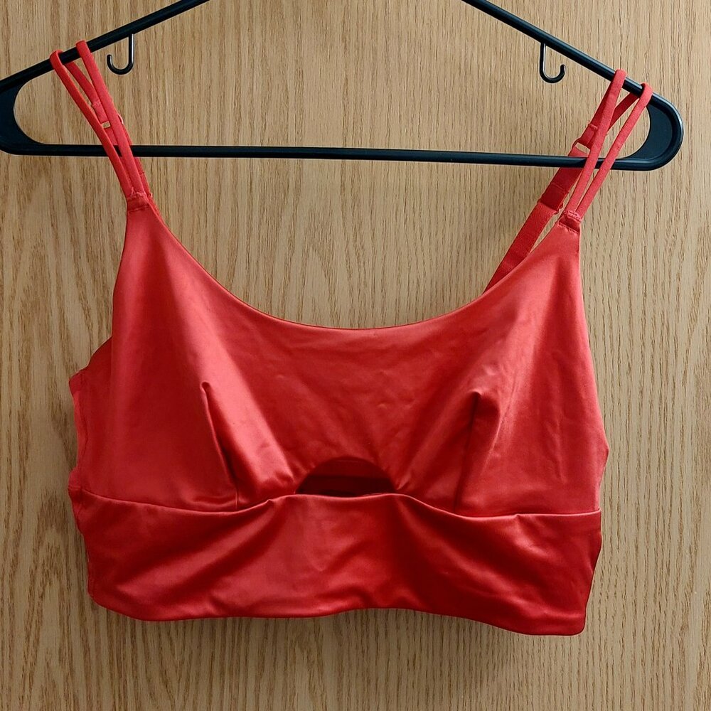 Auden Cherry Red Satin Bralette